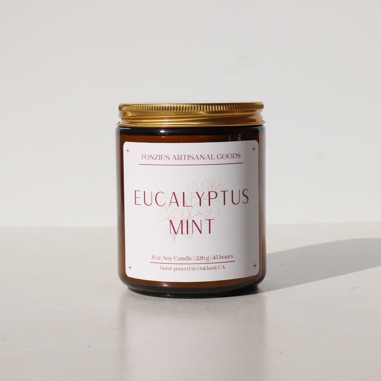 Eucalyptus Mint 8 oz Amber Jar