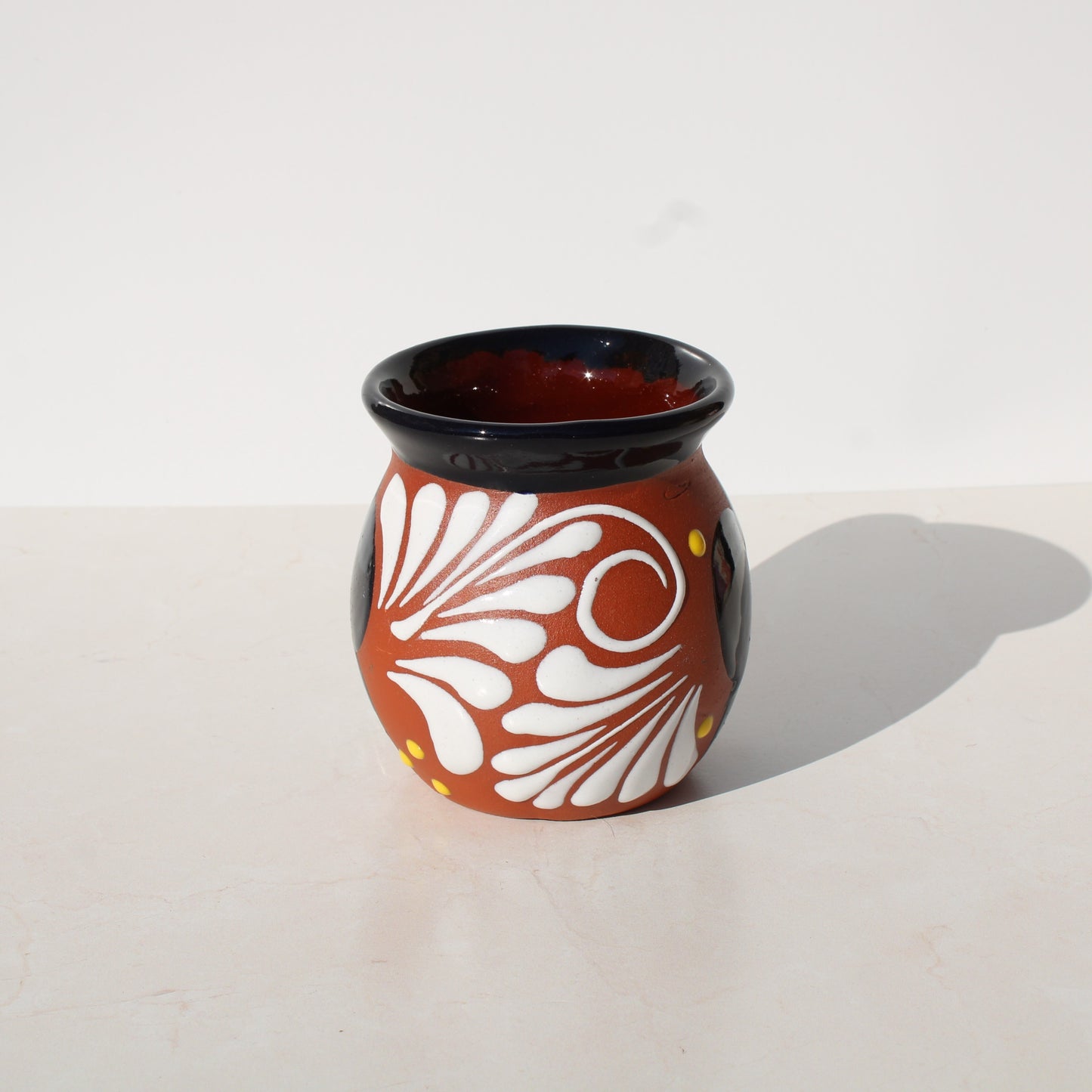 Brown Clay with White Jarrito - Mug - 14oz
