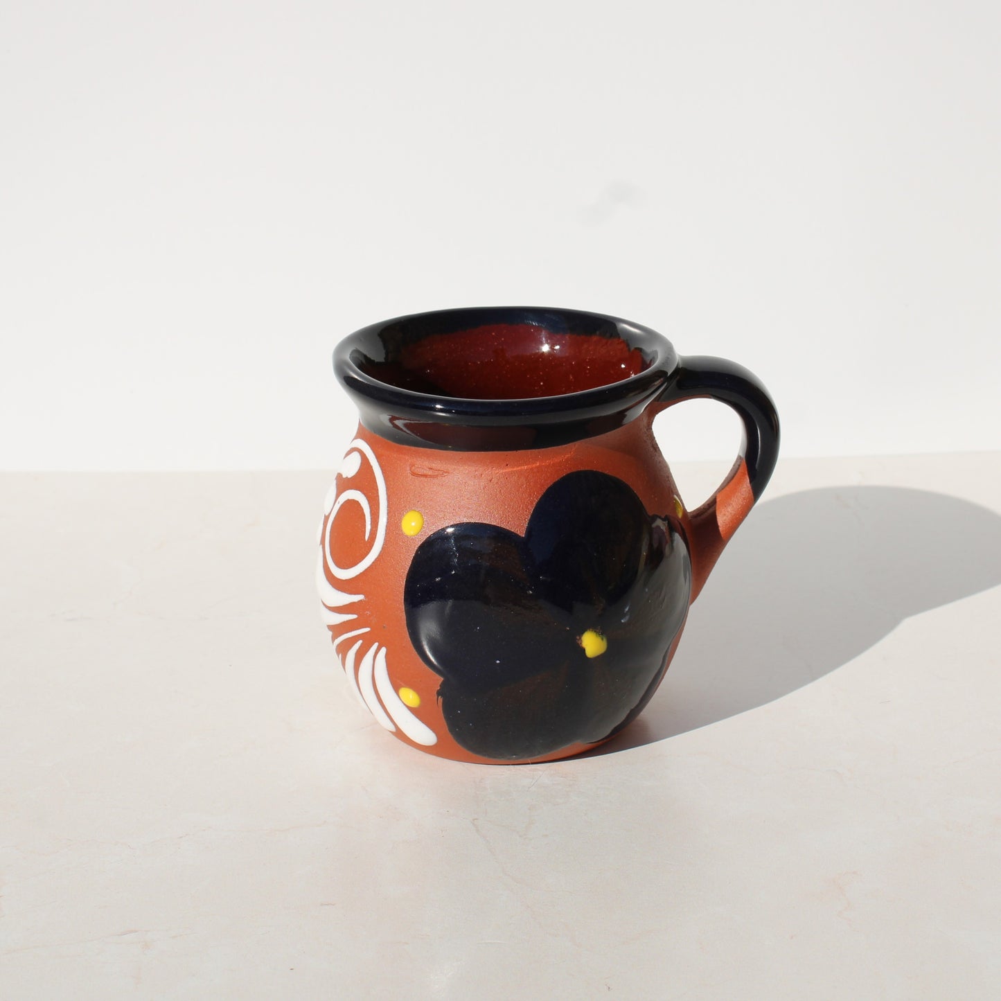 Brown Clay with White Jarrito - Mug - 14oz
