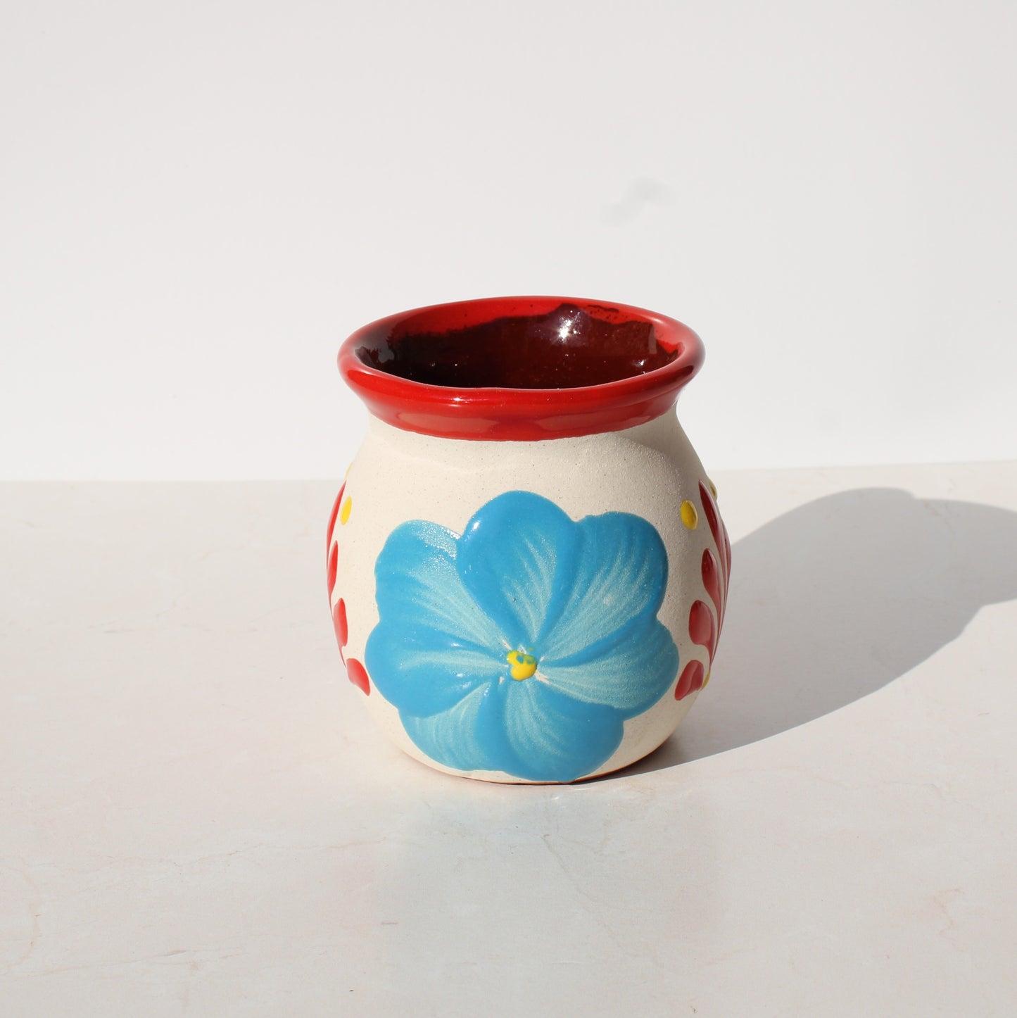 Red Floral Jarrito - Mug - 14oz