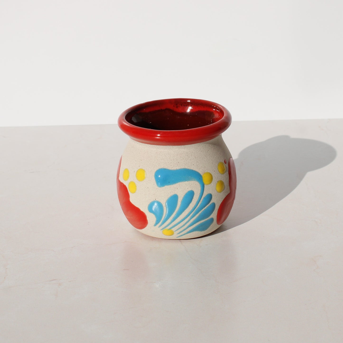 Red Floral Jarrito - Mug - 7oz