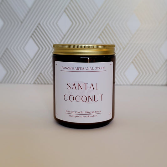 Santal Coconut 8 oz Amber Jar