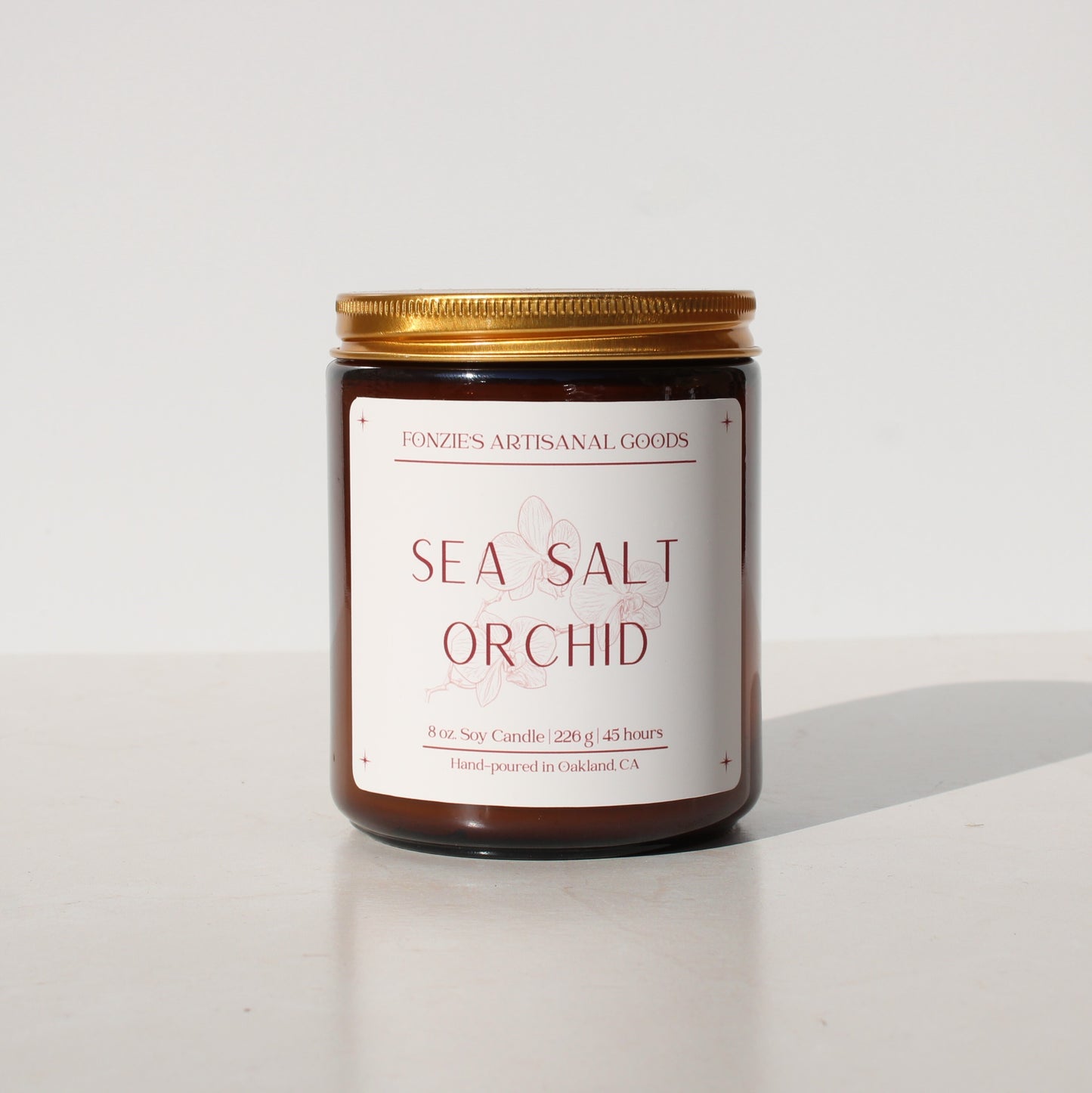 Sea Salt Orchid 8 oz Amber Jar