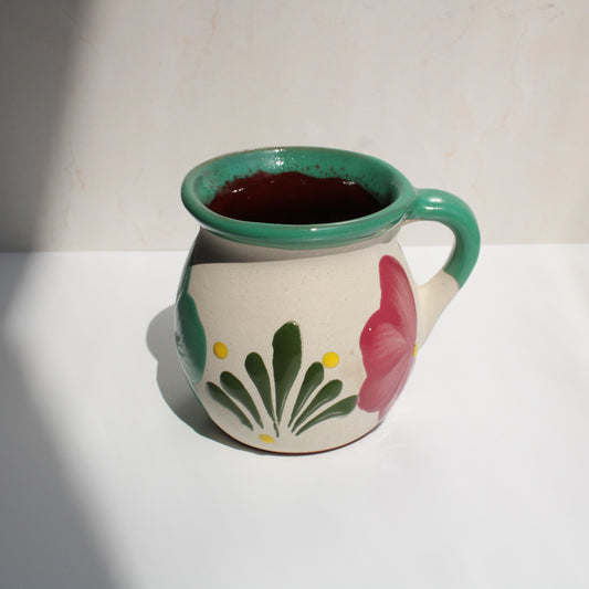 Mint Green Floral Jarrito - Mug