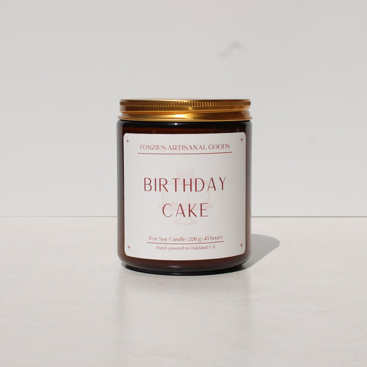 Birthday Cake 8 oz Amber Jar