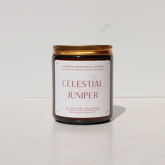 Celestial Juniper 8 oz Amber Jar