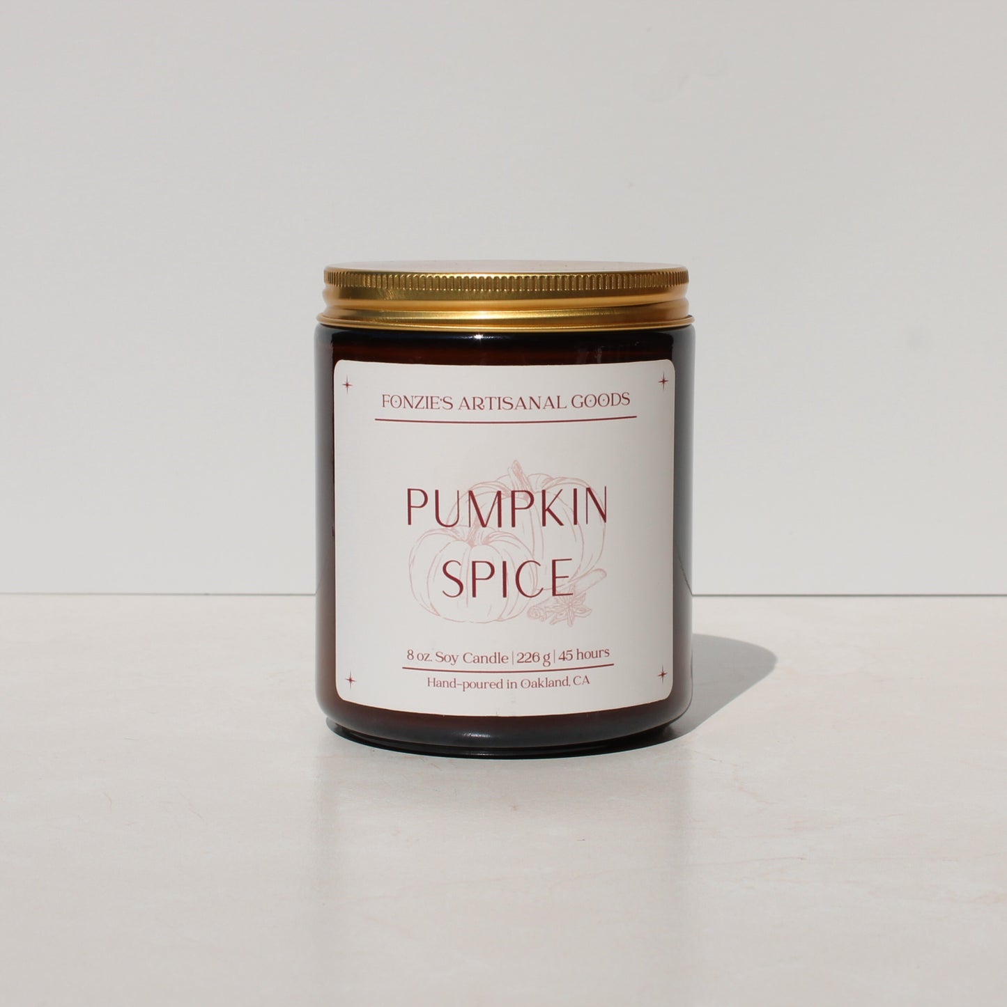 Pumpkin Spice 8 oz Amber Jar