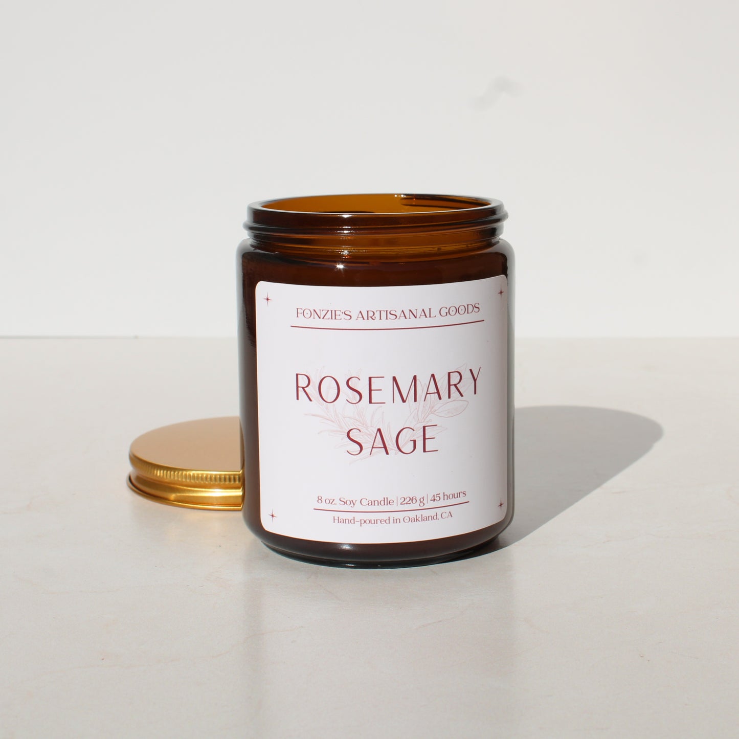 Rosemary Sage 8 oz Amber Jar