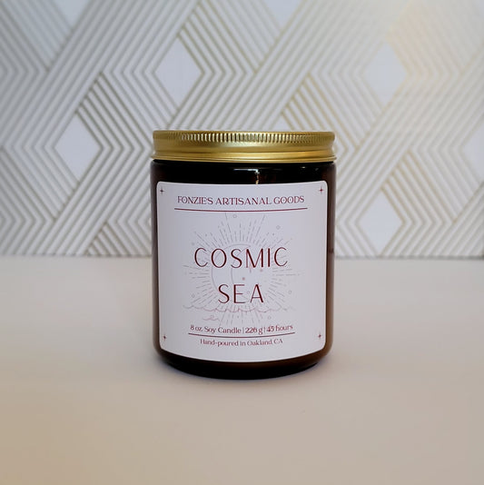 Cosmic Sea 8 oz Amber Jar