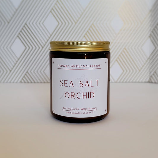 Sea Salt Orchid 8 oz Amber Jar
