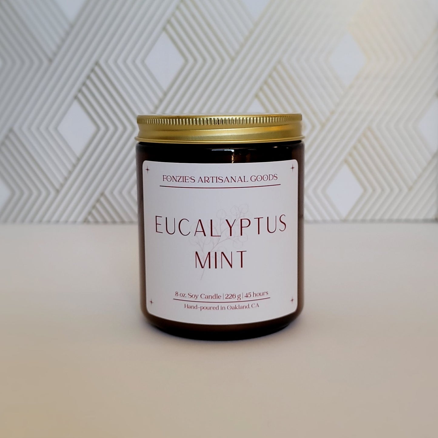 Eucalyptus Mint 8 oz Amber Jar