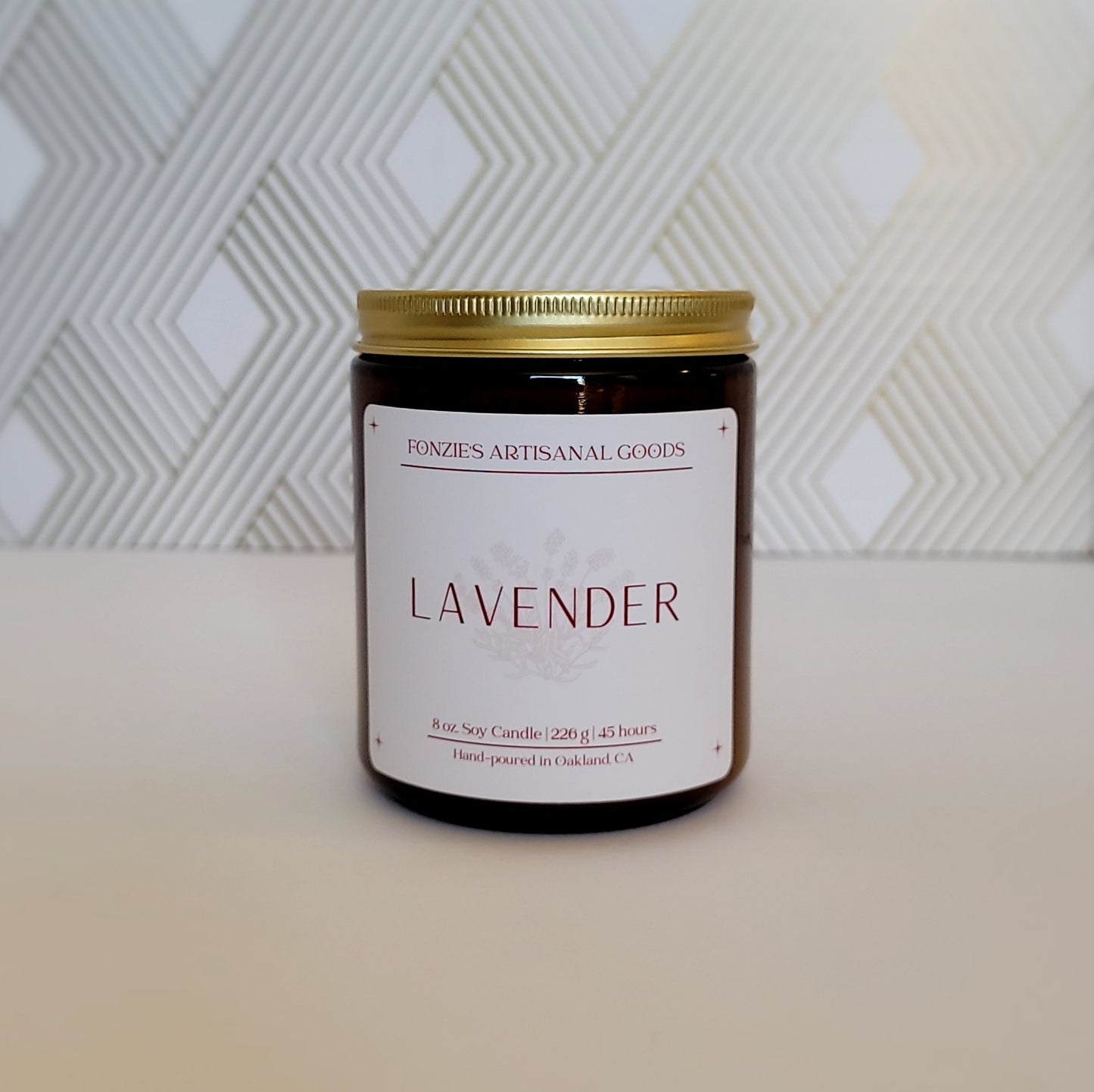 Lavender 8 oz Amber Jar