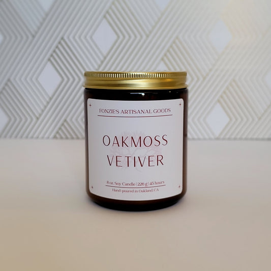 Oakmoss Vetiver 8 oz Amber Jar